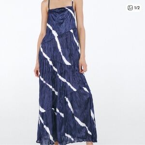 NWOT Zara wrinkled effect dress S